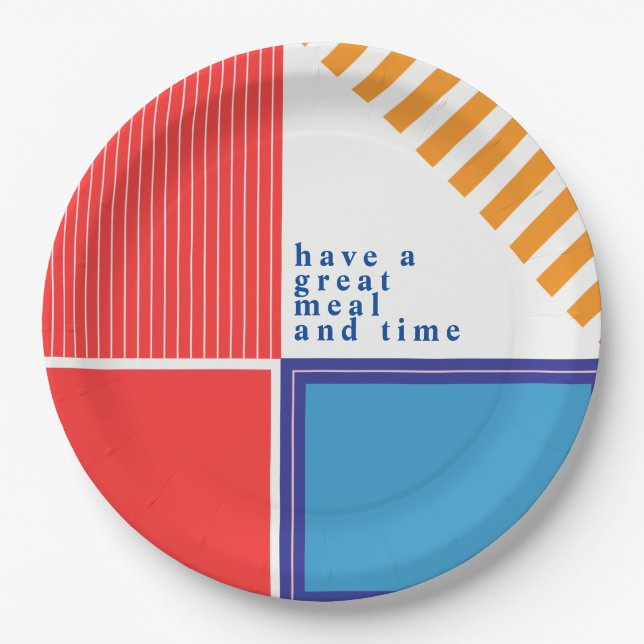 Bold colors, fine graphic design plate (Front)