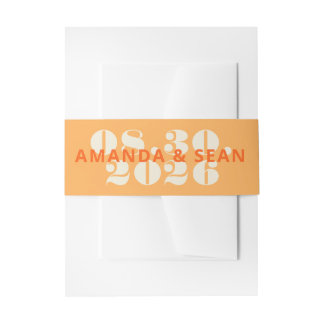 Bold Colors Invitation Belly Band
