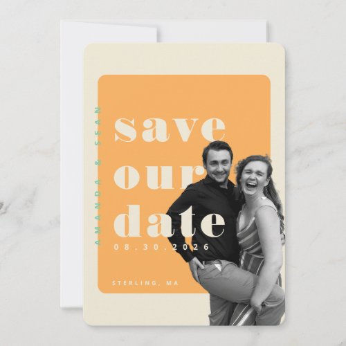 Bold Colors Save The Date