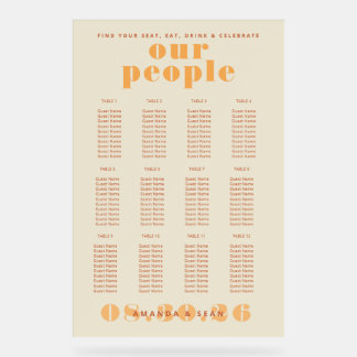 Bold Colors: Seating Chart