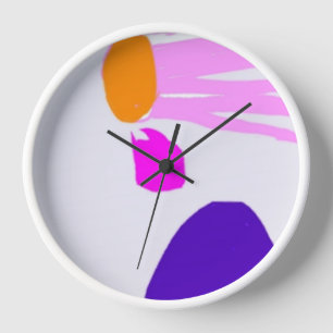 Bold colours dots clock