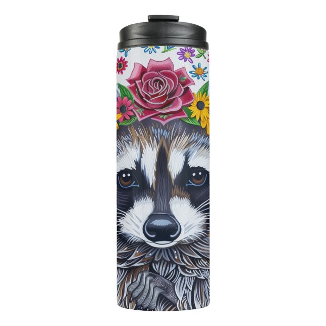 Bold Comforts, Raccon Thermal Tumbler (Front)