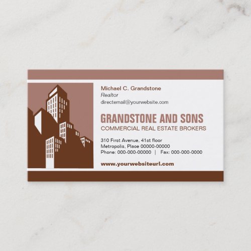 Bold Commercial Real Estate Business Card