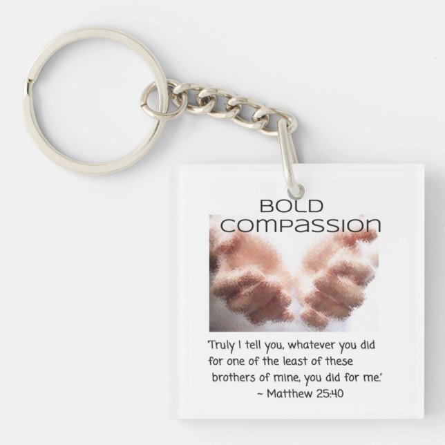 Bold Compassion - hands of Jesus Keychain (Front)