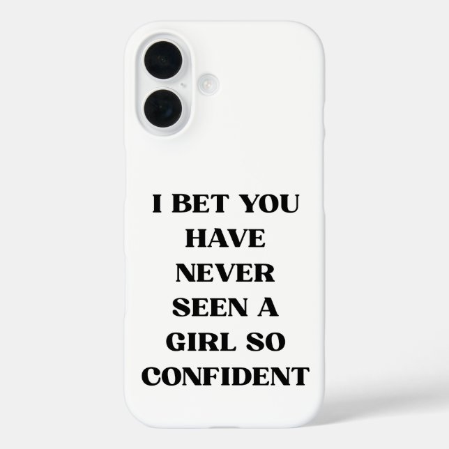 Bold Confident Girl Quote Typography – Feminist Case-Mate iPhone Case (Back)