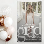 Bold ConGRADulations Photo Graduation Banner<br><div class="desc">This design features a transparent text "congradulations" overlay over a photo of the grad. Click the customize button for more flexibility in modifying the text/photo! Variations of this design, additional colors, as well as coordinating products are available in our shop, zazzle.com/store/doodlelulu. Contact us if you need this design applied to...</div>