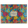 Bold Contemporary Floral Pattern Vibrant Daisies Cutting Board