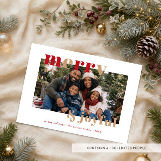 Bold Contemporary Minimalist Christmas Photo TMF26 Holiday Card