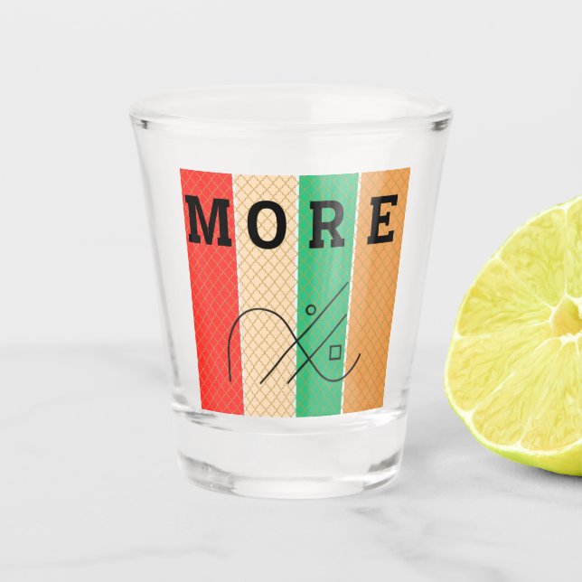 Bold Contrast & Geometry Shot Glass (Front)