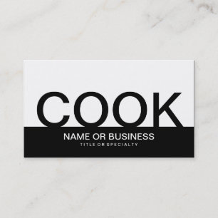 bold COOK (color customizable) Business Card