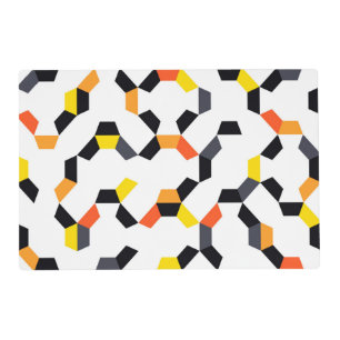 Bold, cool, trendy, unique, modern geometric art placemat