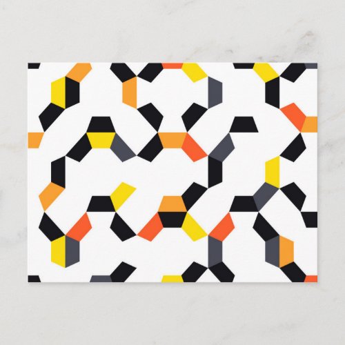 Bold cool trendy unique modern geometric art postcard