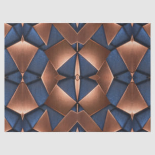 Bold Copper and Sapphire Pattern Decoupage Tissue Paper