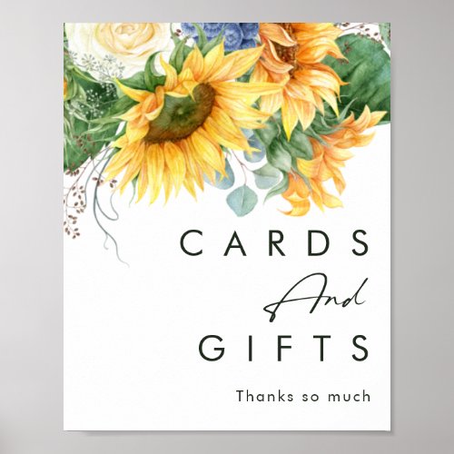 Bold Country Sunflower  Cards and Gifts Sign