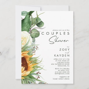 Bold Country Sunflower Couples Shower Invitation