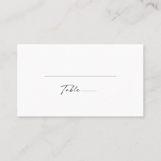 Bold Country Sunflower | Dark Green Wedding Place Card (Front)