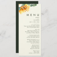 Bold Country Sunflower Light Yellow Wedding Dinner