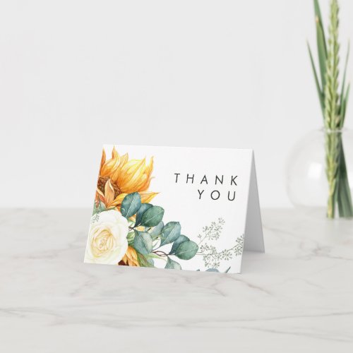 Bold Country Sunflower  Thank You Card