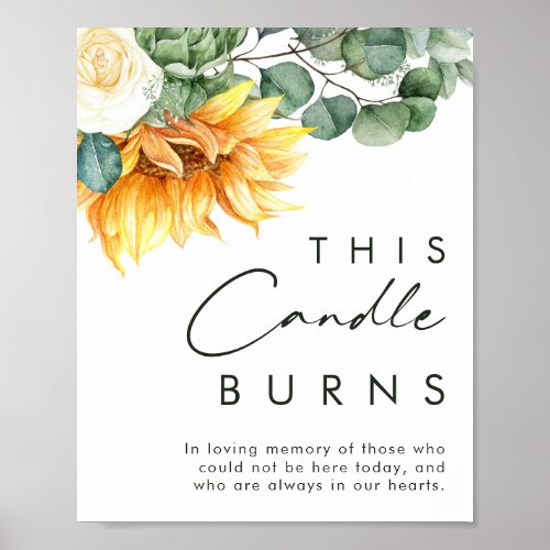 Bold Country Sunflower  This Candle Burns Sign