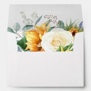 Bold Country Sunflower   Wedding Invitation Envelope