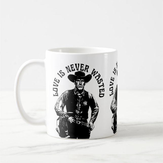 Bold Cowboy Love Statement Coffee Mug (Left)
