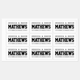 Bold Creative Stylish Black & White Waterproof Labels