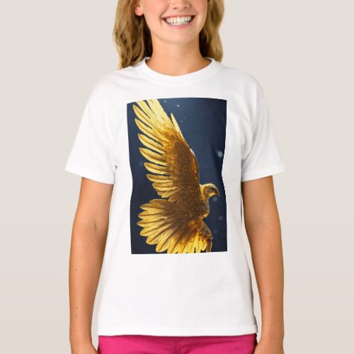 Bold Crystal Eagle Emblem T_Shirt