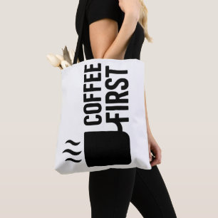 Bold Cup with Steam Tote Bag Design