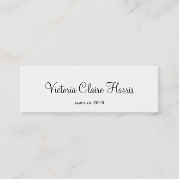 Bold Cursive Graduation Insert Class Of Name Card by FidesDesign at Zazzle