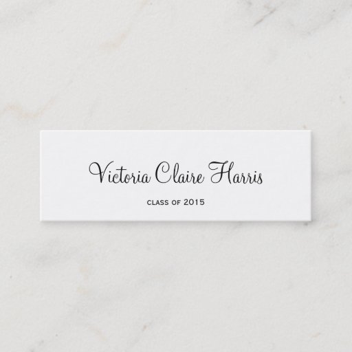 Customizable Bold cursive graduation insert class of name card business card
