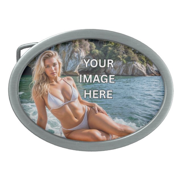 BOLD! 🧷 Custom Belt Buckle – Add Image or Text (Front)