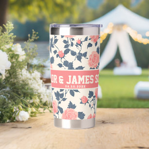 Bold Custom Rose Insulated Tumbler For Bachelorett