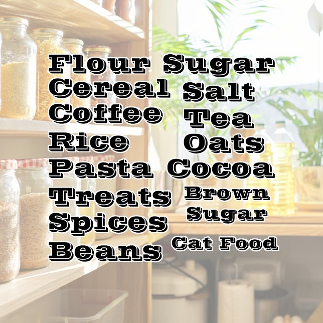 Bold Customizable Pantry Vinyl Sticker (Creator Uploaded)