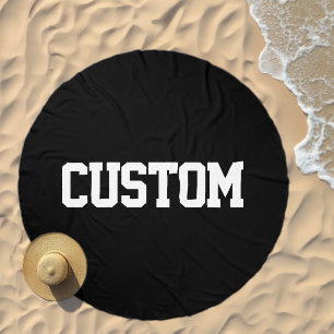 Bold Customizable Text & Colors Beach Towel