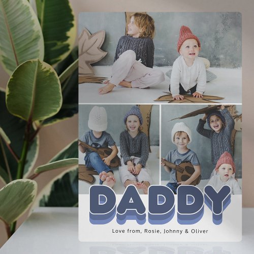 Bold Daddy Family Moments Photo Plaque