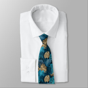Bold Dads Day Gifts Tropical Floral Neck Tie