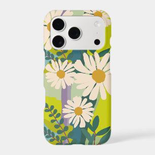 Bold Daisy Bloom with Colorful Color Blocks iPhone 17 Pro Case