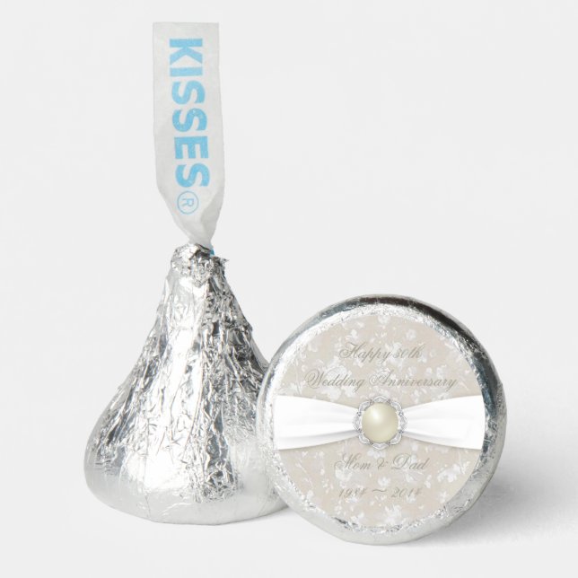Bold Damask 30th Wedding Anniversary Hershey®'s Kisses® (Front)