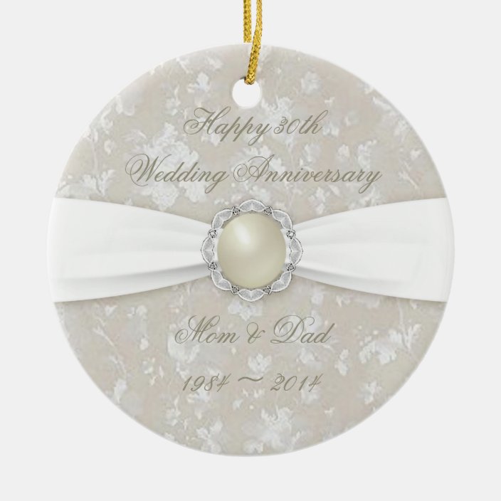 30th wedding anniversary ornament