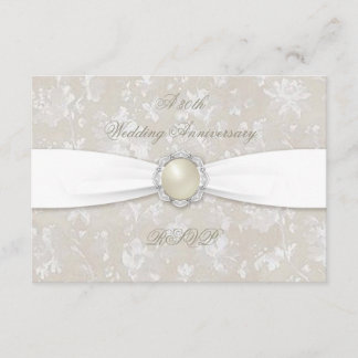 Bold Damask 30th Wedding Anniversary RSVP
