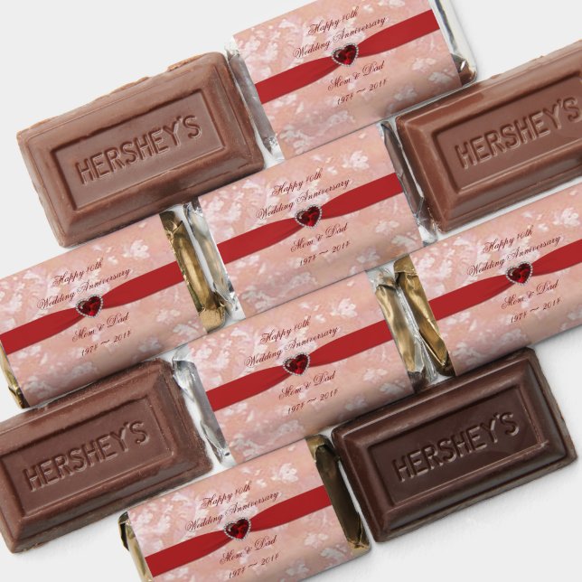 Bold Damask 40th Wedding Anniversary Hershey's Miniatures (Assorted)