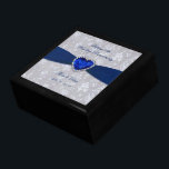 Bold Damask 45th Wedding Anniversary Gift Box<br><div class="desc">A Digitalbcon Images Design featuring a sapphire blue color and damask design theme with a variety of custom images, shapes, patterns, styles and fonts in this one-of-a-kind "Bold Damask 45th Wedding Anniversary" Gift Box. This elegant and attractive design comes complete with customizable text lettering to suit your own special occasion....</div>