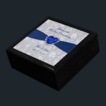Bold Damask 45th Wedding Anniversary Gift Box<br><div class="desc">A Digitalbcon Images Design featuring a sapphire blue color and damask design theme with a variety of custom images, shapes, patterns, styles and fonts in this one-of-a-kind "Bold Damask 45th Wedding Anniversary" Gift Box. This elegant and attractive design comes complete with customizable text lettering to suit your own special occasion....</div>