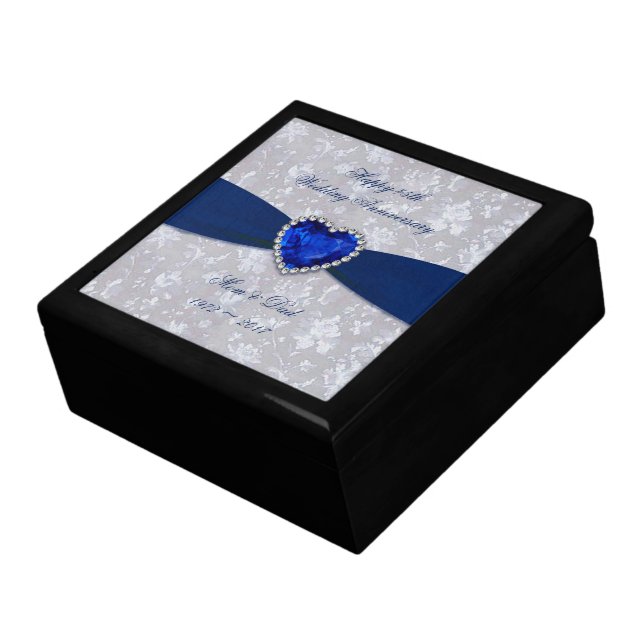 Bold Damask 45th Wedding Anniversary Gift Box (Side)