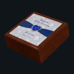 Bold Damask 45th Wedding Anniversary Gift Box<br><div class="desc">A Digitalbcon Images Design featuring a sapphire blue color and damask design theme with a variety of custom images, shapes, patterns, styles and fonts in this one-of-a-kind "Bold Damask 45th Wedding Anniversary" Gift Box. This elegant and attractive design comes complete with customizable text lettering to suit your own special occasion....</div>