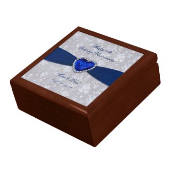 Bold Damask 45th Wedding Anniversary Gift Box by Digitalbcon at Zazzle