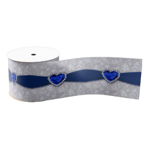 Bold Damask 45th Wedding Anniversary Ribbon