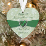 Bold Damask 55th Wedding Anniversary Ornament