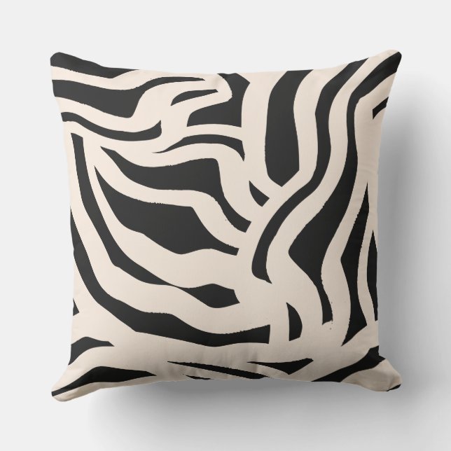 Bold Dark Waves  Outdoor Pillow (Back)
