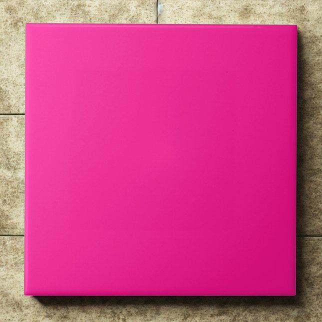 Bold Deep Pink #ff1493 Power Accent Ceramic Tile (Creator Uploaded)